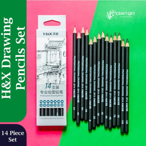 H&X Drawing Pencils 14pc Set