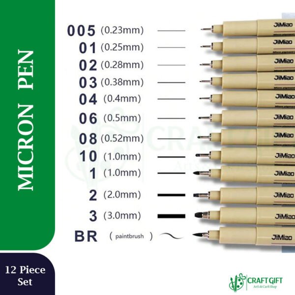Micron Fineliner Drawing Art Pens Set