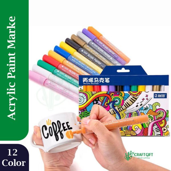 STA Acrylic Paint Marker Pen 12 Color Set