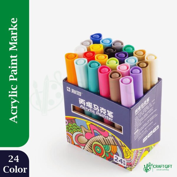 STA Acrylic Paint Marker Pen 24 Color Set