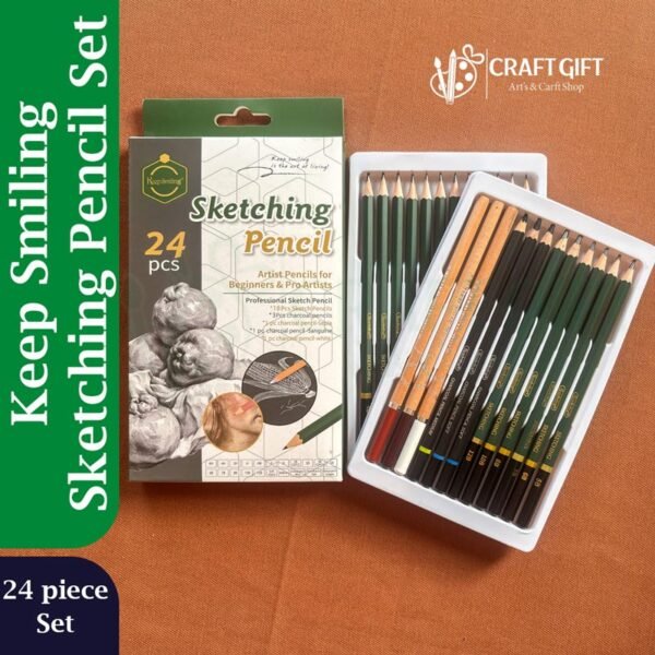 Keep Smiling Sketching Pencil 24 Piece Set