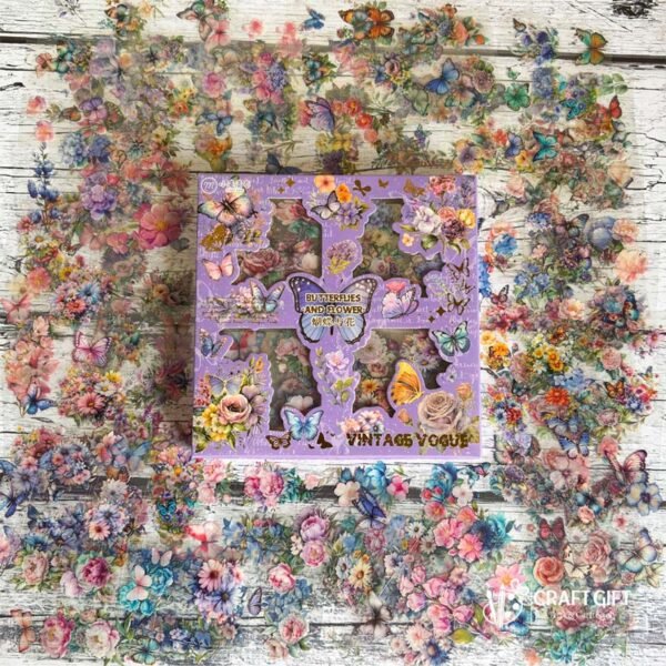 100 Sheets Vintage Stickers Box -3
